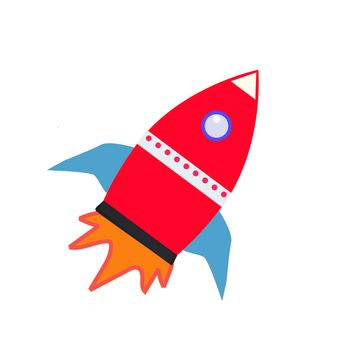rocket icon on white background. rocket sign. business startup sign. 
