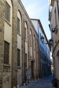 architecture in a street in the historic center of terni