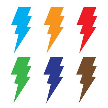 execute icon on white background. execute sign. flat style. lightning sign. thunder and bolt lighting symbol. 