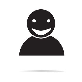 smile icon on white background. smile sign. flat style. people icon for your web site design, logo, app, UI.