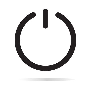 power icon on white background. flat style. power icon for your web site design, logo, app, UI. turn on symbol. turn on sign. 