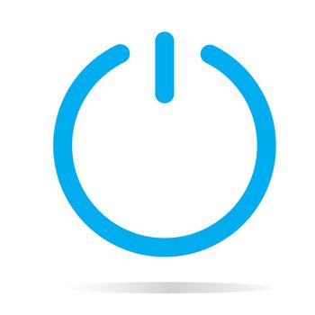 power icon on white background. flat style. power icon for your web site design, logo, app, UI. turn on symbol. turn on sign. 