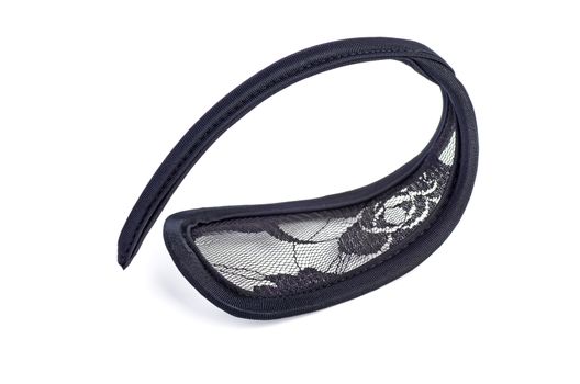 Sexy women's black C-Strings Isolated on white background