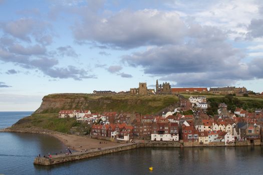 Whitby Abbey during the day