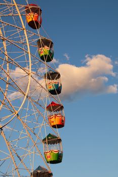 A large ferris wheel at a theme park