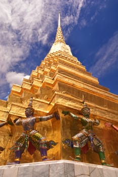 Statue of giant guardian  on Grand Palace