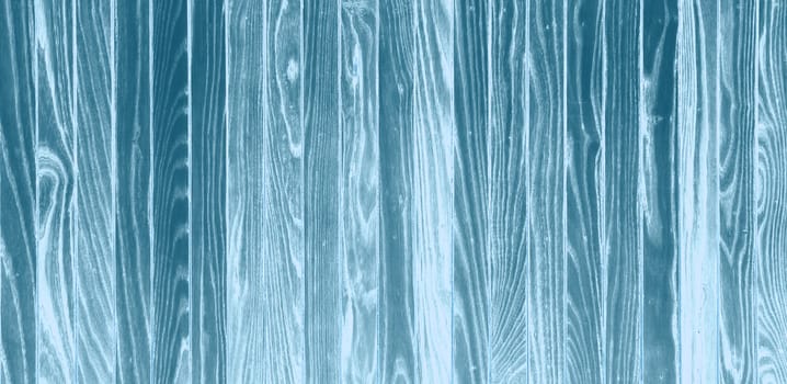 Blue wood plank wall texture background panorama