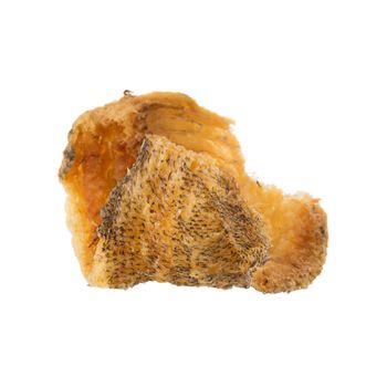 Fried Trichogaster pectoralis cut in slice fry for crispy, fish thai food isolated on white background.