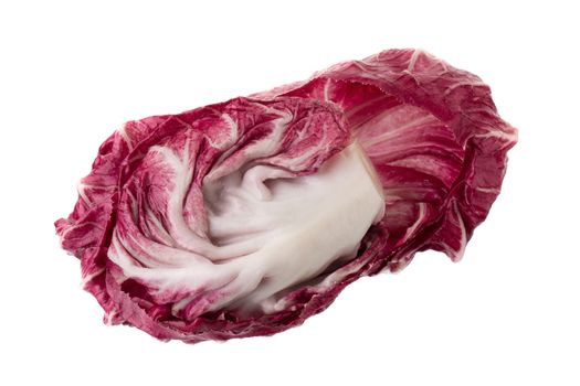 Radicchio, red salad isolated on white background.