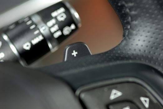 car steering wheel with shift paddles plus