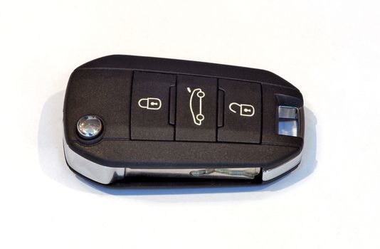 black car key with remote central locking