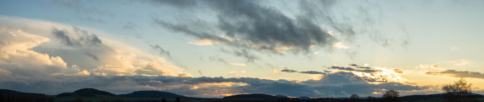 upper lusatian cloud scape panorama