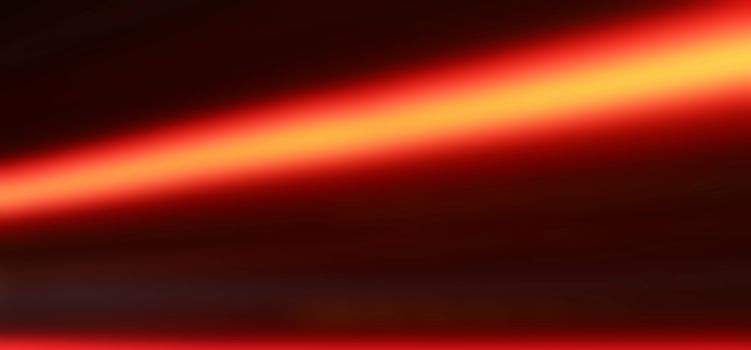 Power Red light effect beam on black background