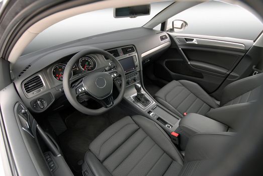 studio shot modern car interior, car inside