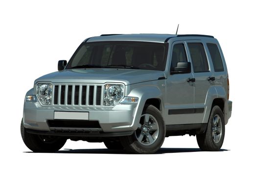 SUV on a white background