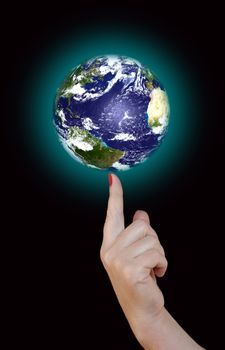 earth on top of the finger, global business strategy