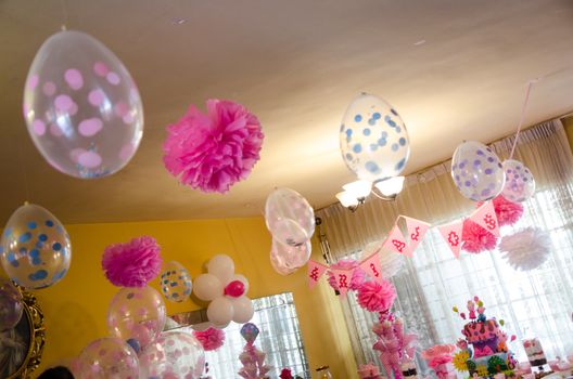 Balloons part of children's party decoration