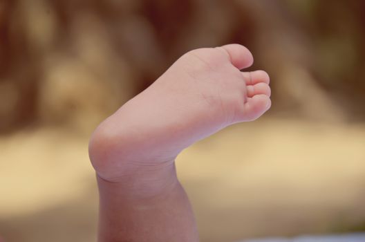 Small foot of a newborn