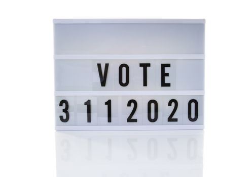remember to vote on three november 2020 for the american united stage presidential election text on whte background