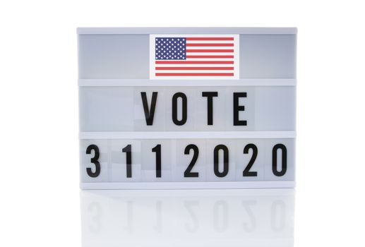 remember to vote on three november 2020 for the american united stage presidential election text on whte background