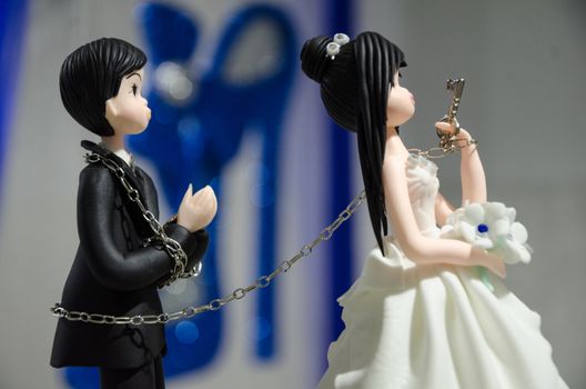 Chained Wedding Cake Dolls