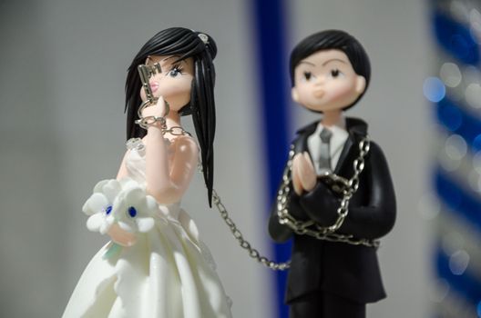 Chained Wedding Cake Dolls