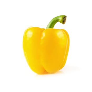 sweet yellow pepper isolated on white background