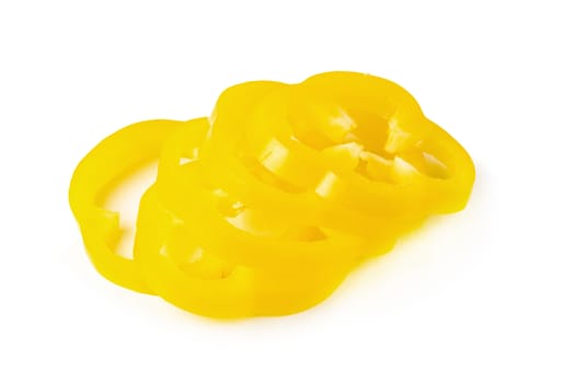 sweet yellow pepper isolated on white background