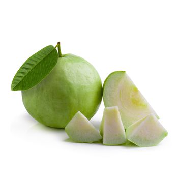 Guava fruit isolated on a white background.