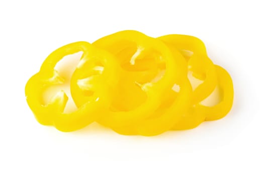 sweet yellow pepper isolated on white background