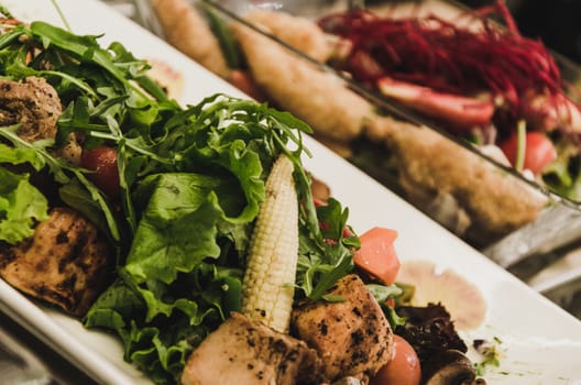 Salad with a variety of vegetables