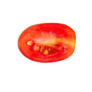 Red ripe tomatoes isolated on a white background