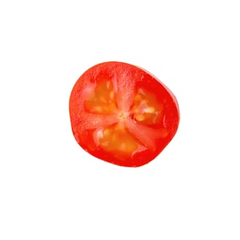 Red ripe tomatoes isolated on a white background