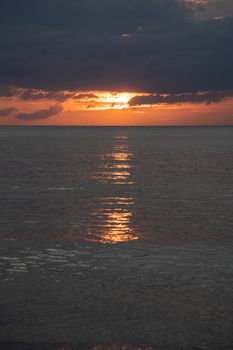 Twilight of sunset at the sea beautiful sky in Andaman Island, Thailand