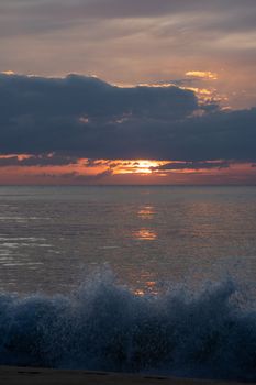 Twilight of sunset at the sea beautiful sky in Andaman Island, Thailand