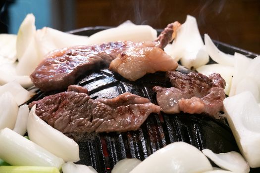 Japanese Sheep meat cuisine "Genghis Khan (Jingisukan)" local cuisine in Hokkaido.