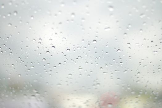 Water Drop Rain, Raindrop water on glass (Selective Focus)