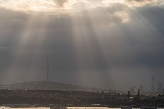 Istanbul Telecommunications Tower - Turkish Skyscraper Building.