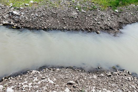 watercourse route tarn and flowing in ground, Global warming