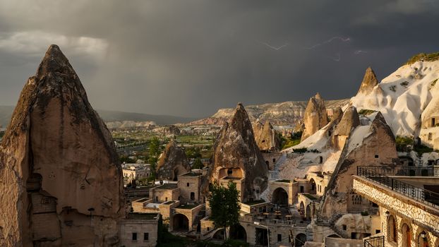 Landscape in Goreme, Cappadocia, Turkey.