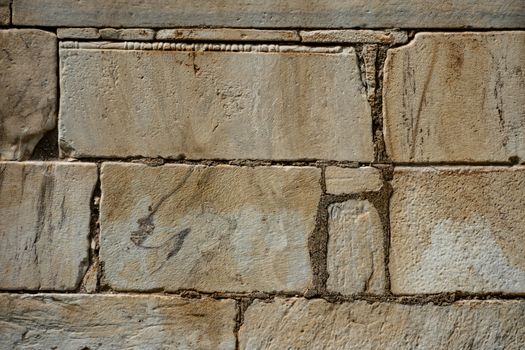 old rough rock bricks texture background
