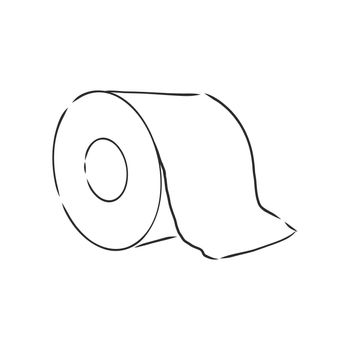 Toilet Paper Roll . toilet paper vector sketch