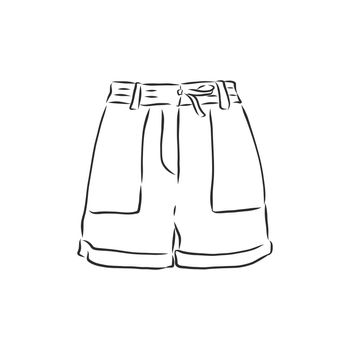 Vector illustration of shorts. Casual clothes
