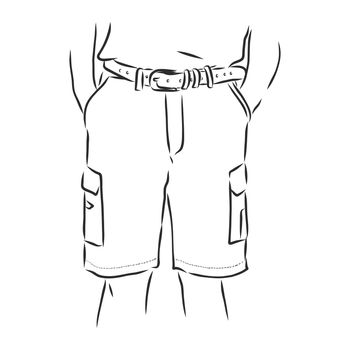 Vector illustration of shorts. Casual clothes