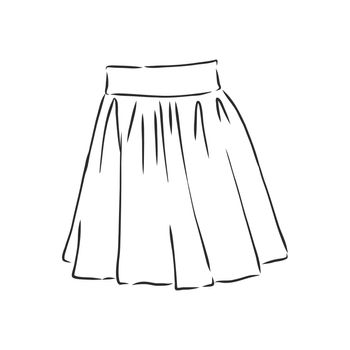 Vector illustration of skirts. Women's clothes