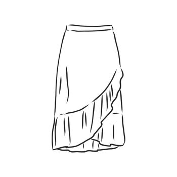 Vector illustration of skirts. Women's clothes