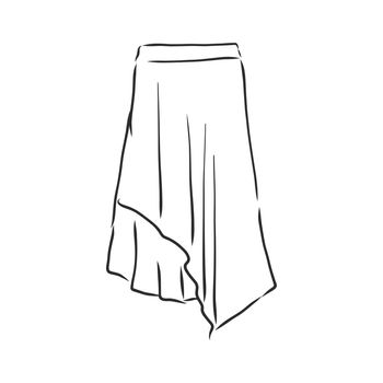 Vector illustration of skirts. Women's clothes