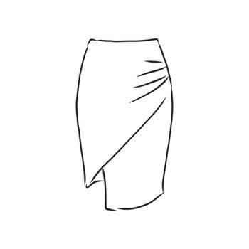 Vector illustration of skirts. Women's clothes