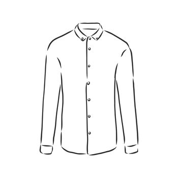 Vector illustration of man's shirt. Front view