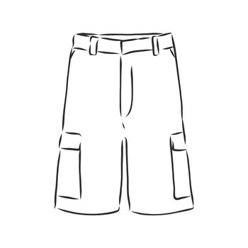 Vector illustration of shorts. Casual clothes